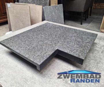 Basalt Binnenhoek 50-50x35x2-4cm gevlamd geborsteld haakse neus gezoet 550