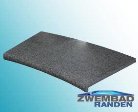 Basalt Radius Tegel 62x35x2-4cm medium zwembadranden