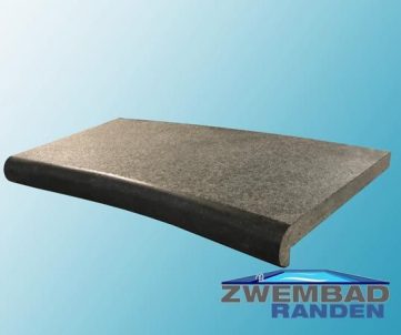 Basalt Radius Tegel 62x35x3-5cm medium Zwembadranden