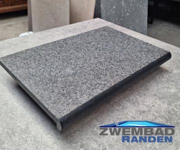 Basalt Randtegel 50x35x2-4cm ronde gezoete neus