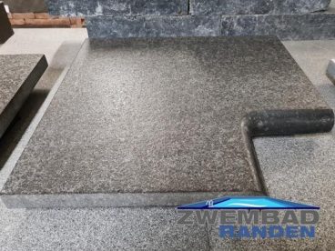 Binnenhoek Basalt 50-50x35x3-5 cm Tegel 550 Zwembadranden