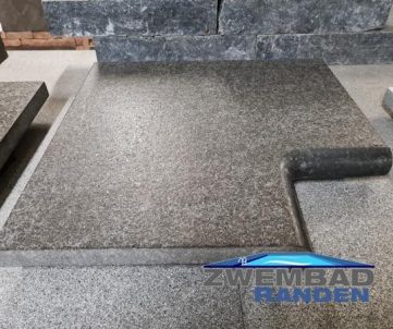 Binnenhoek Basalt 50-50x35x3-5 cm Tegel 550 Zwembadranden