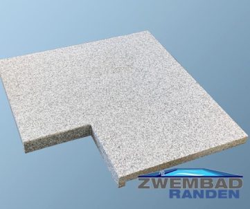 Binnenhoek Graniet tegel zwembadrand 60x60x40x3-5cm medium