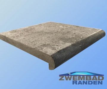 Chinees Hardsteen buitenhoek gevlamd geborsteld 35x35x3-5cm Zwembadrand