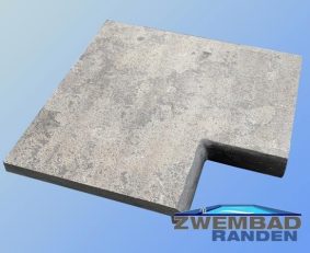 Chinees hardsteen Binnenhoek Tegels 50x50x35x3-5cm medium Zwembadranden