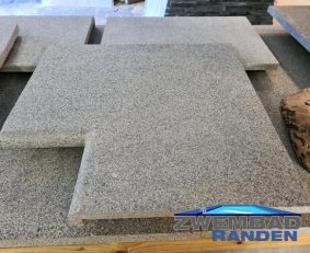 Zwembadrand Graniet Binnenhoektegel 50x50x35x2-4cm-medium