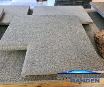 Zwembadrand Graniet Binnenhoektegel 50x50x35x2-4cm-medium