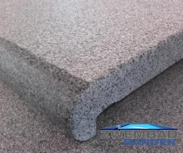 Zwembadrand Graniettegel grijs 50x35x3-5cm