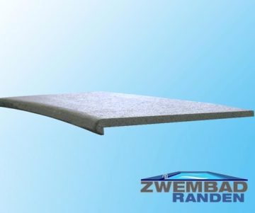 Zwembadrand Radiustegel Graniet 62x35x2-4cm medium