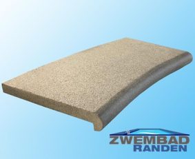 Zwembadrand Radiustegel Graniet 62x35x3-5cm medium