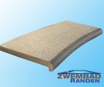 Zwembadrand Radiustegel Graniet 62x35x3-5cm medium